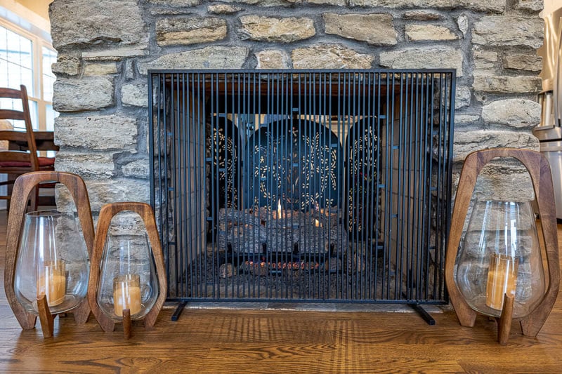 Preserved fireplace in historic home remodel in Cincinnati by Legacy Builders