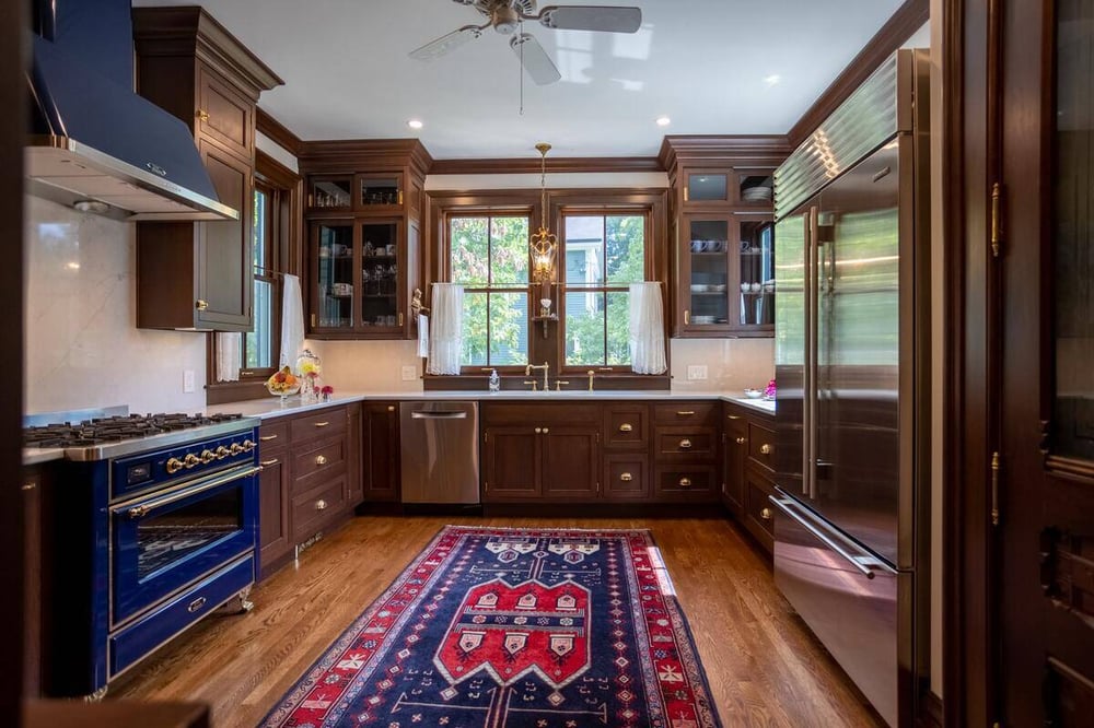 Historic kitchen renovation in Wyoming, Ohio by Legacy Builders with Queen Anne Style architecture