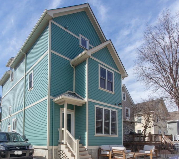 Three-story addition exterior on Cincinnati, OH home by Legacy Builders