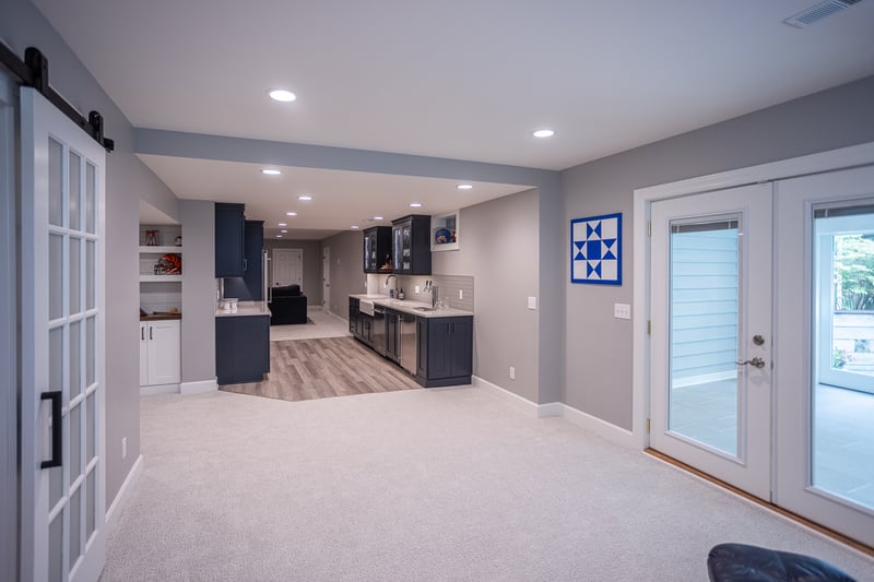 Evendale Basement Renovation with kitchen by Legacy Builders