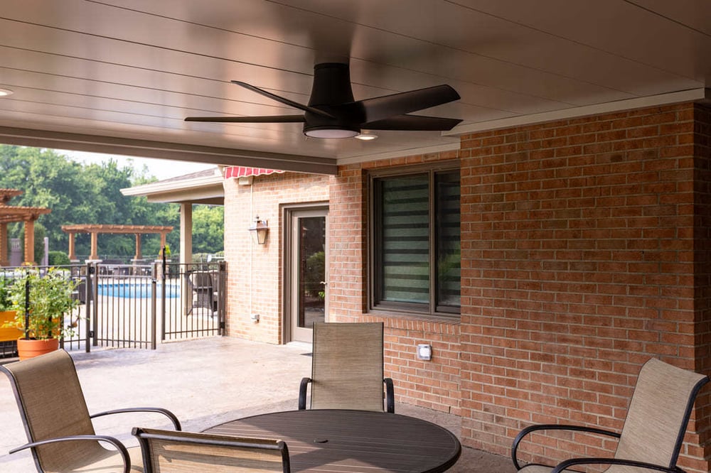 Under deck living space in Cincinnati, OH outdoor living remodel by Legacy Builders